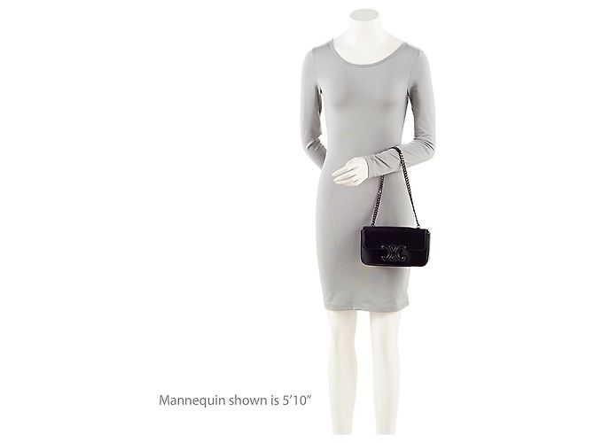 Céline Borsa a spalla Triomphe in pelle di vitello lucida Celine Nero - vista 5