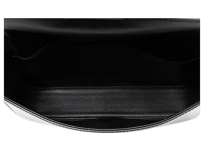Céline Borsa a spalla Triomphe in pelle di vitello lucida Celine Nero - vista 7