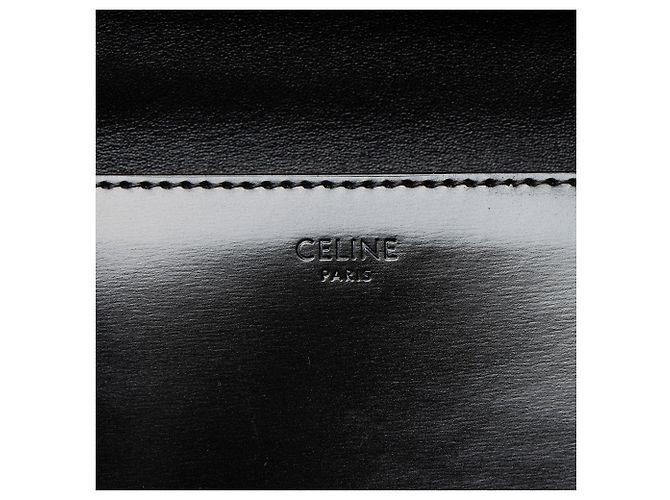 Céline Borsa a spalla Triomphe in pelle di vitello lucida Celine Nero - vista 8