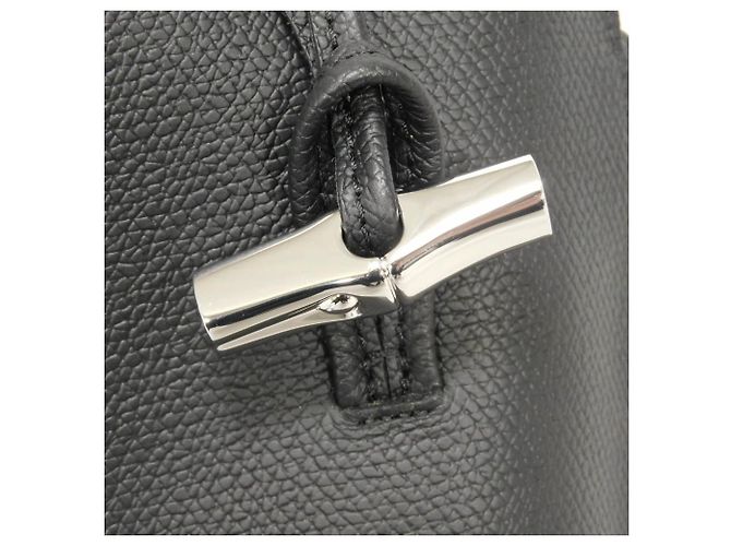 Borsa a Spalla in Pelle di Vitello Roseau di Longchamp - vista 8
