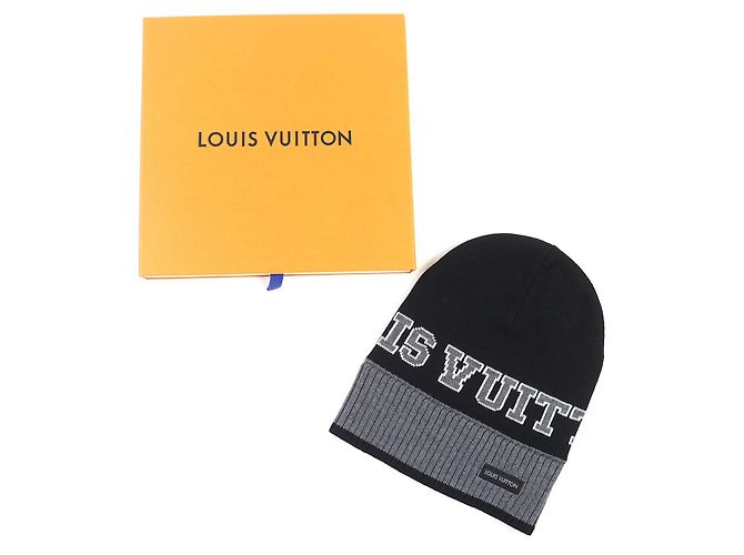Louis Vuitton Wollstrickmütze Schwarz - Ansicht 2