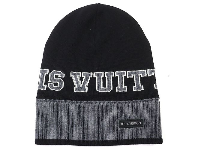 Louis Vuitton Wollstrickmütze Schwarz - Ansicht 6