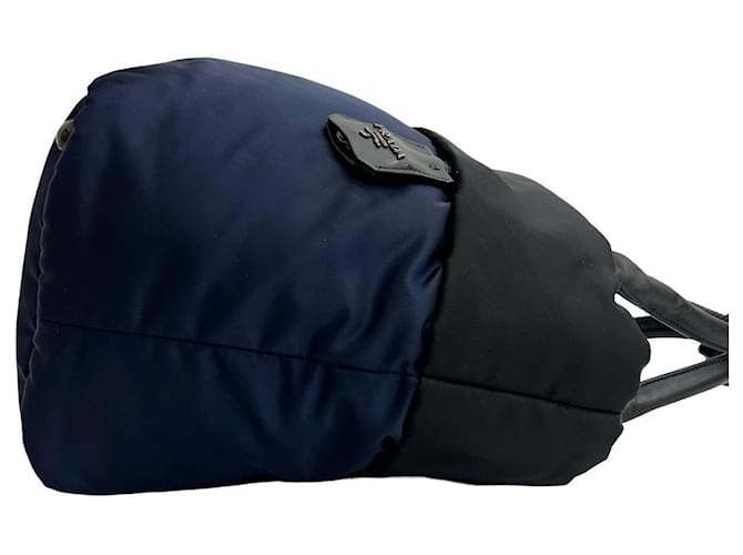 Borsa 2 in 1 in nylon e pelle Prada Nero - vista 7
