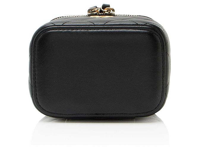 Mini vanity case con manico superiore in pelle di agnello Chanel Nero - vista 4