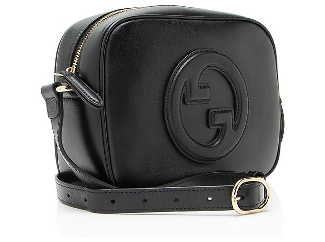 Bolsa de câmera Blondie em couro da Gucci Preto - vista 2