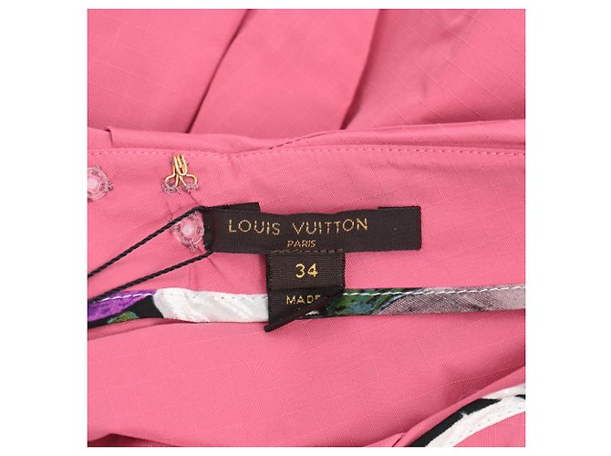 Blusa peplum de algodón rosa con detalle de lazo Louis Vuitton Castaño - vista 5