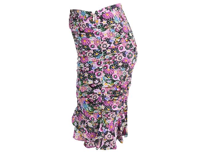 Gonna Mini Floreale Milendi Isabel Marant in Seta Multicolore - vista 2