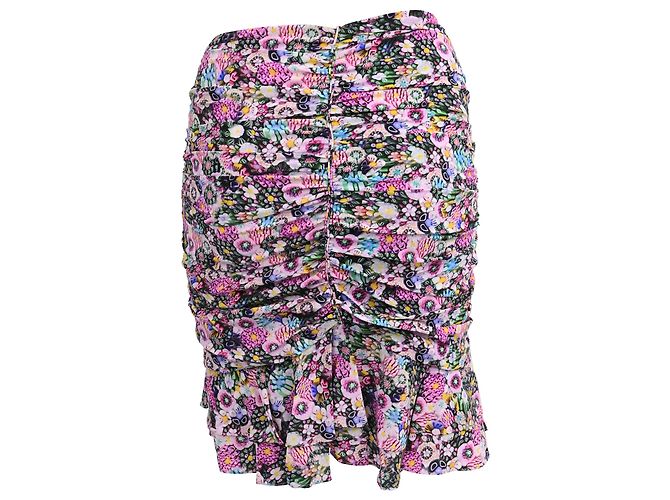 Gonna Mini Floreale Milendi Isabel Marant in Seta Multicolore - vista 3