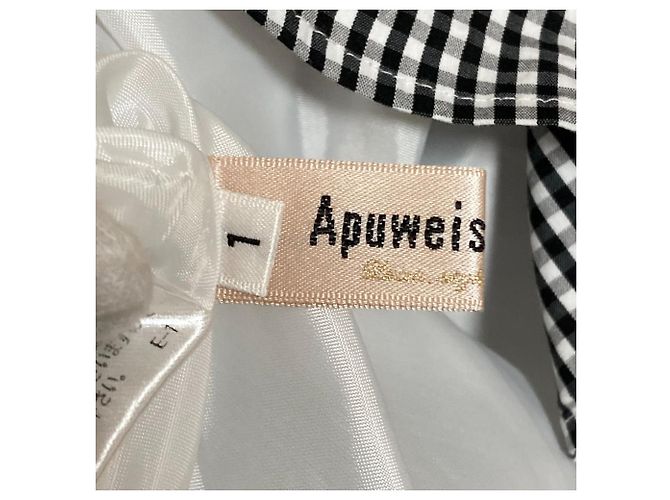 Autre Marque Vestido transparente con botones de perla Apuweiser-riche Castaño Negro Blanco - vista 6