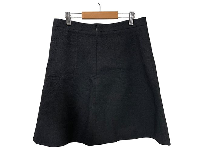 Autre Marque Falda de mezcla de lino Patou 23S-SK036-0134 Negro - vista 2
