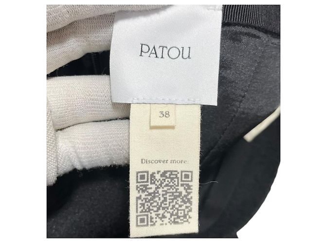 Autre Marque Falda de mezcla de lino Patou 23S-SK036-0134 Negro - vista 3