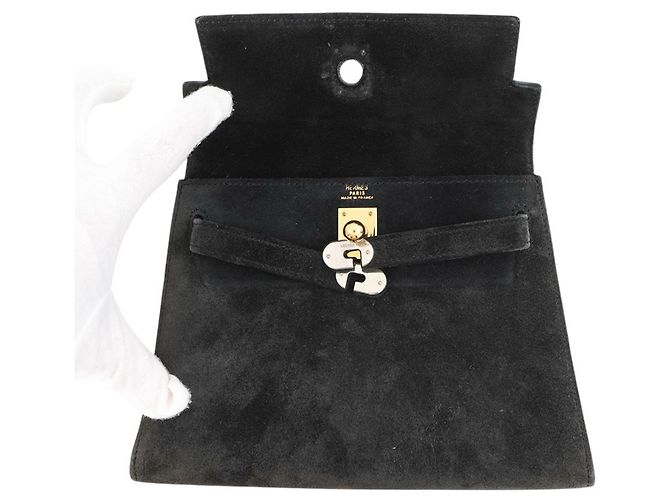 Borsa Clutch Kelly di Hermès Nero - vista 5