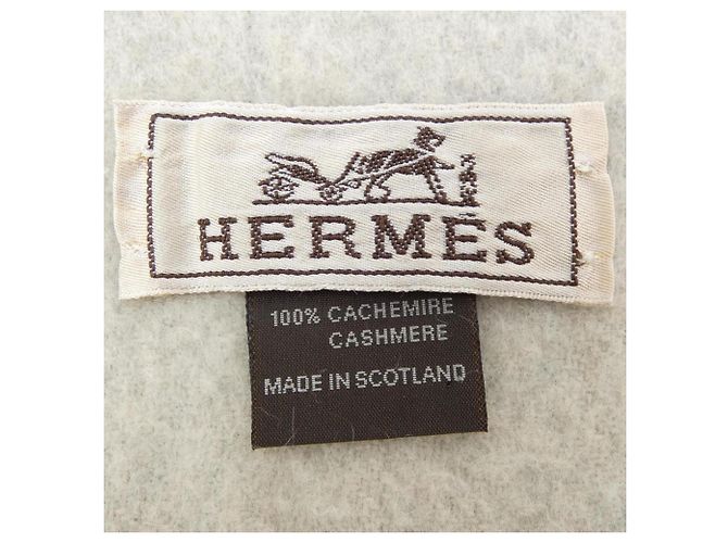 Stola in cashmere Hermès in beige e grigio Marrone - vista 3