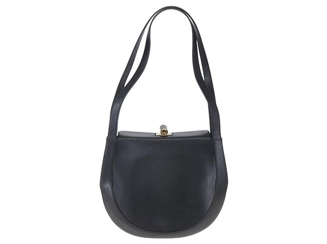 Salvatore Ferragamo Gancini in pelle Nero - vista 2