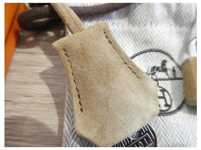 Chiusura, campanella e tirante Hermès per borsa Hermès Kelly, Birkin nuova in vitello Doblis raro Beige - vista 4