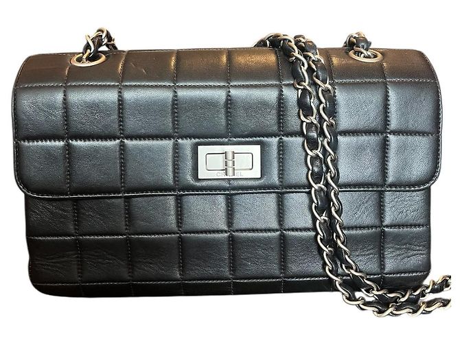 Chanel 2.55 Chocolate Bar Nero - vista 10