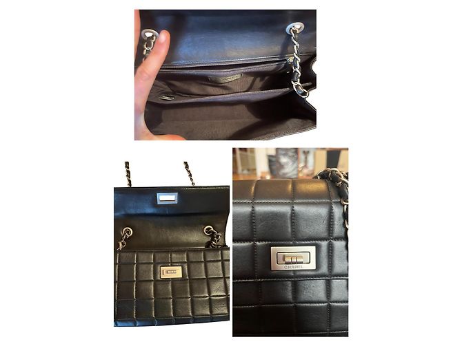 Chanel 2.55 Chocolate Bar Nero - vista 4