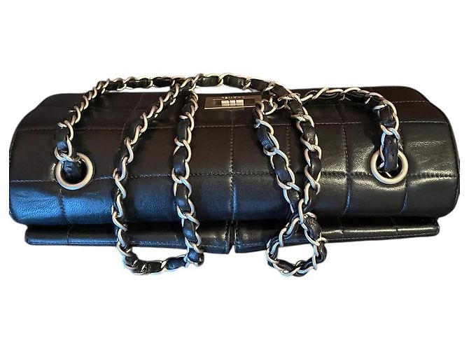 Chanel 2.55 Chocolate Bar Nero - vista 7