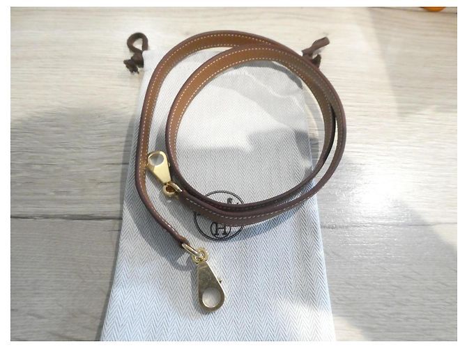 Cinghia Hermès in pelle Togo con gioielleria dorata nuova per borsa Hermès Kelly Gold hardware - vista 2