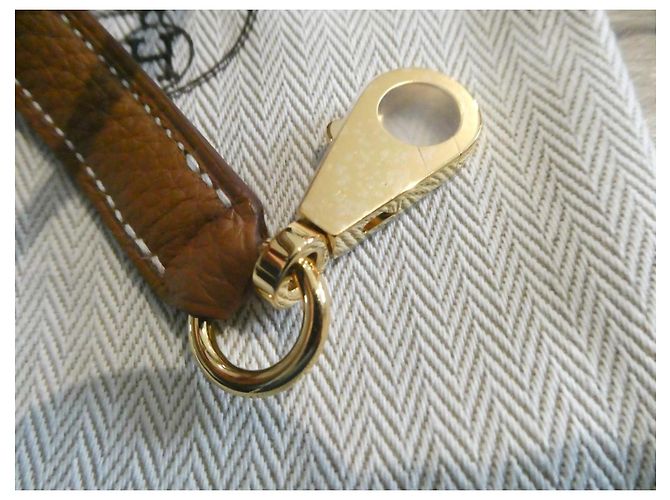 Cinghia Hermès in pelle Togo con gioielleria dorata nuova per borsa Hermès Kelly Gold hardware - vista 7