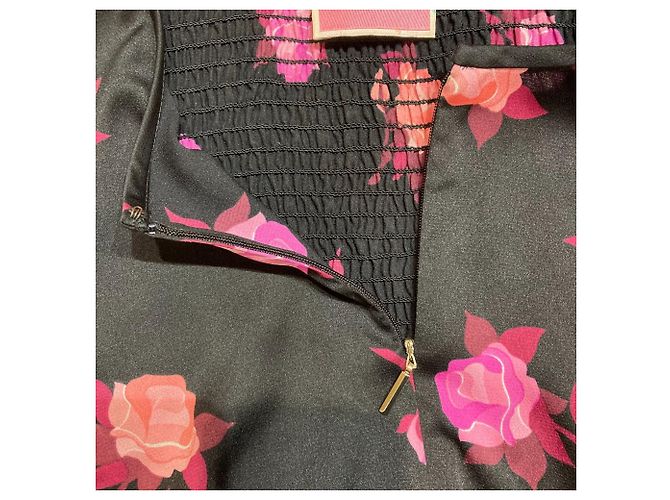 Blumenmusterkleid von Kate Spade Schwarz Pink - Ansicht 10