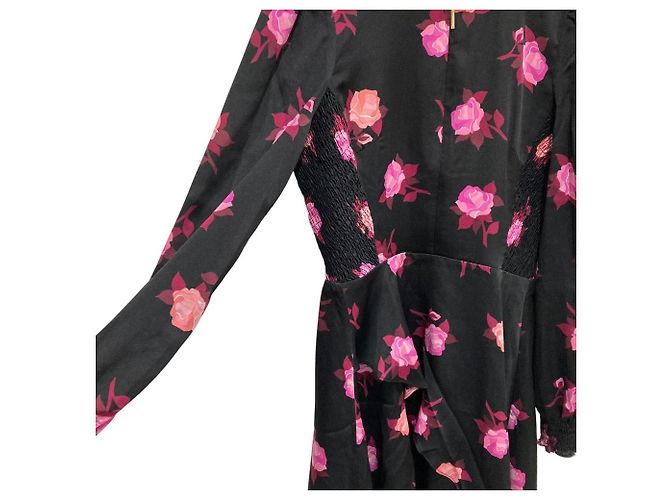 Blumenmusterkleid von Kate Spade Schwarz Pink - Ansicht 2
