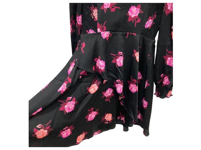 Blumenmusterkleid von Kate Spade Schwarz Pink - Ansicht 3
