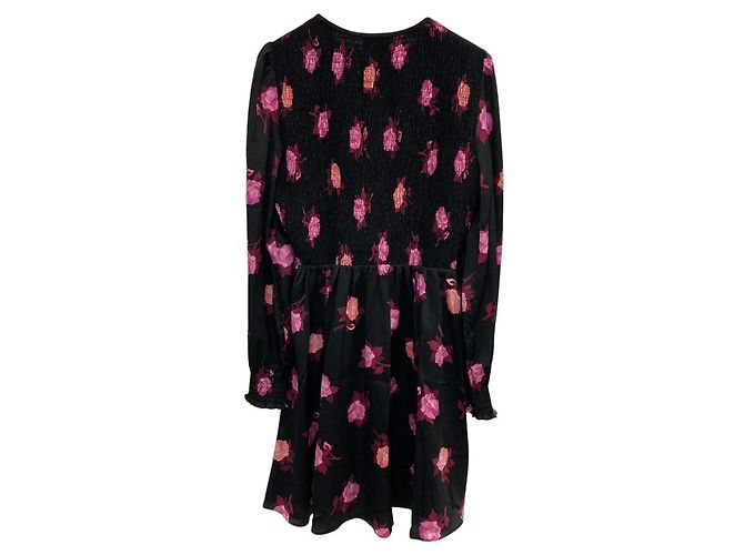 Blumenmusterkleid von Kate Spade Schwarz Pink - Ansicht 5