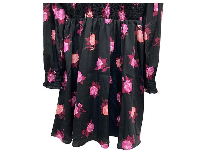 Blumenmusterkleid von Kate Spade Schwarz Pink - Ansicht 7
