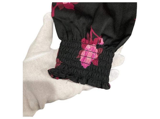 Blumenmusterkleid von Kate Spade Schwarz Pink - Ansicht 8