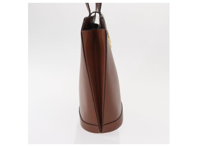 Céline Celine Vintage Schultertasche aus Leder Braun - Ansicht 4