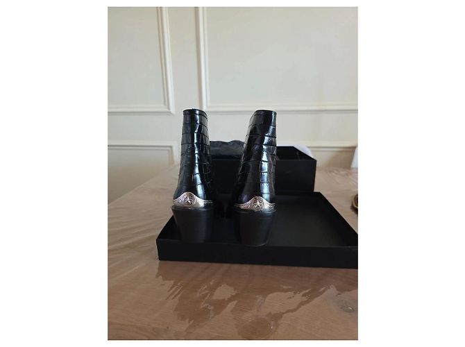 Stivaletti in pelle nera The Kooples Nero - vista 3