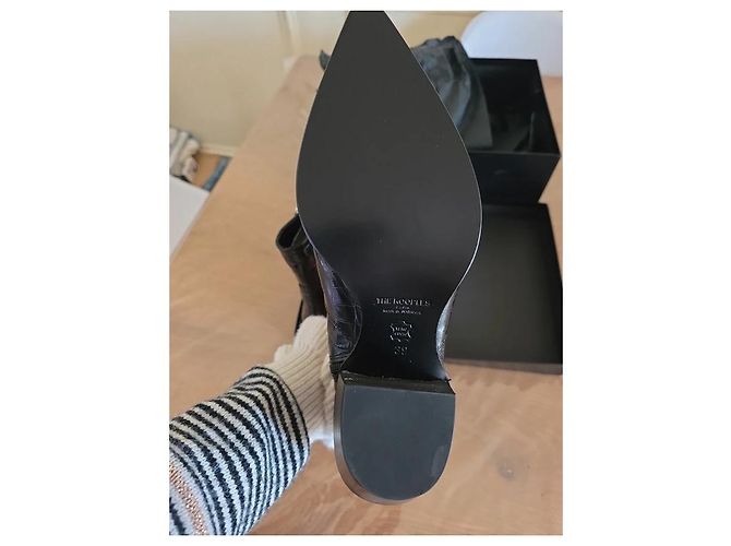 Stivaletti in pelle nera The Kooples Nero - vista 4