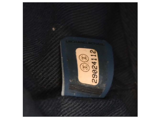 Vanity Beauty Case Chanel in Denim Trapuntato Blu - vista 5
