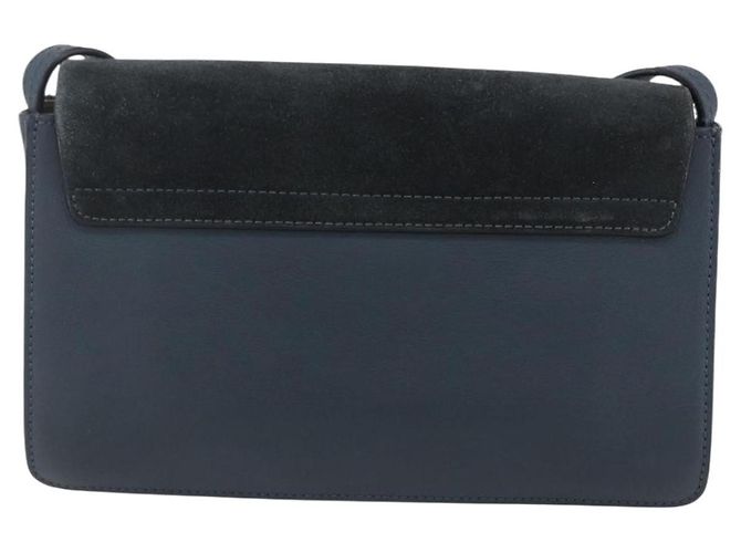 Chloé Borsa a Spalla Faye in Pelle e Camoscio Piccola Blu - vista 2