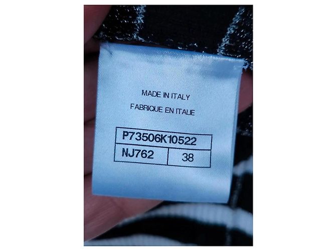 Chanel Cardigan Schwarz Weiß Baumwolle Kaschmir - Ansicht 16