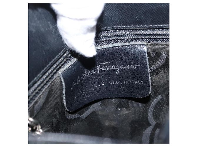 Bolso de Hombro Gancini de Cuero Salvatore Ferragamo Negro - vista 6