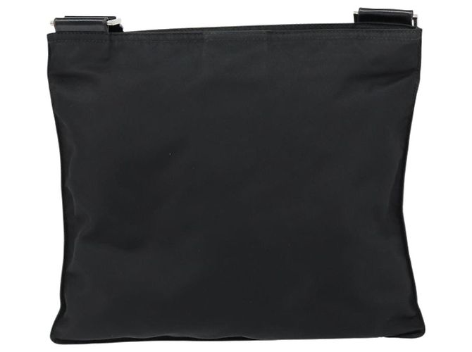 Borsa messenger con tasca frontale Prada Tessuto media Nero - vista 2