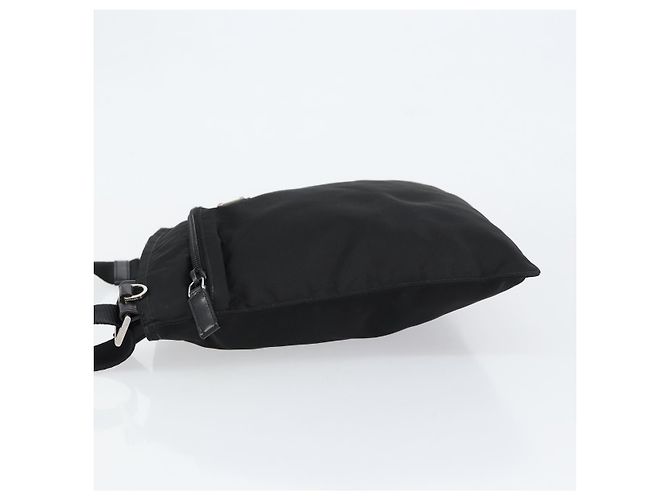 Borsa messenger con tasca frontale Prada Tessuto media Nero - vista 4