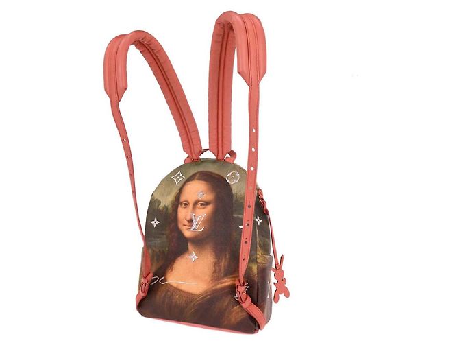 Louis Vuitton Palm Springs Édition Limitée Jeff Koons Da Vinci Print Canvas PM Multicolore - vue 2