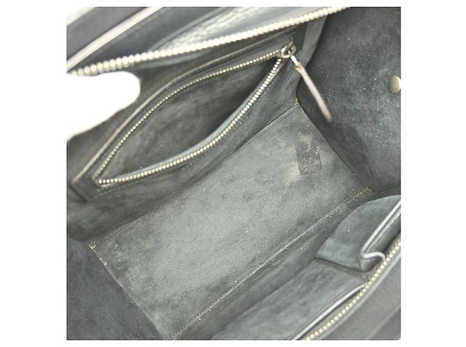 Céline Bolso Luggage Celine de cuero liso micro Negro - vista 3