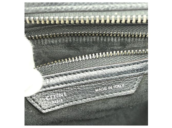 Céline Bolso Luggage Celine de cuero liso micro Negro - vista 5