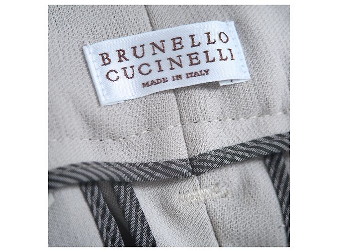 Damenhose aus Wolle und Viskose von Brunello Cucinelli Grau - Ansicht 7