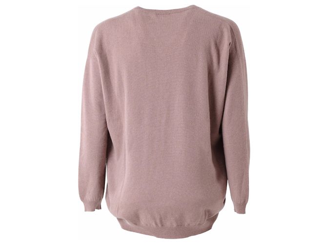 Brunello Cucinelli taupe Kaschmir V-Ausschnitt Pullover – 2010er Grau - Ansicht 3
