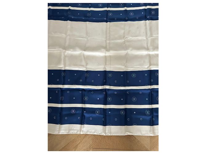 Chanel Seidentuch 90 cm Blau - Ansicht 3