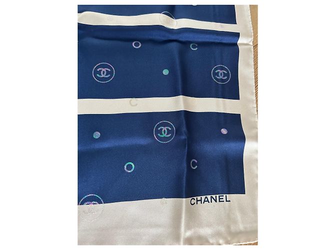 Chanel Seidentuch 90 cm Blau - Ansicht 5