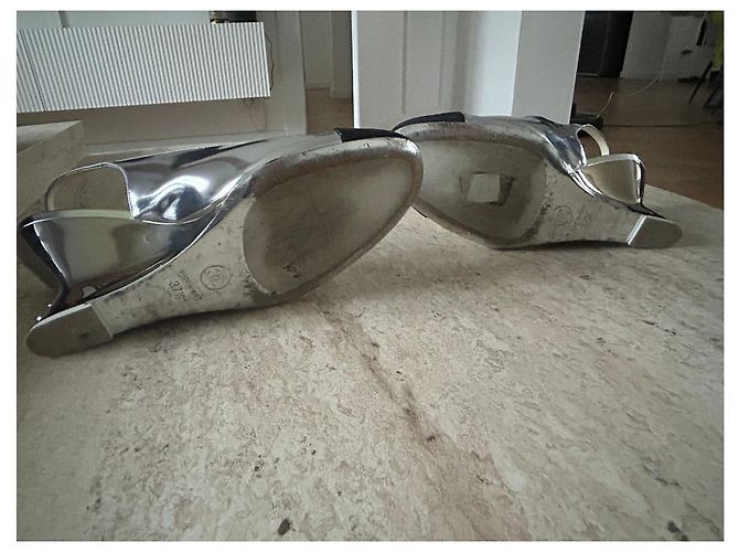 Pumps Slingback Chanel Argento - vista 7