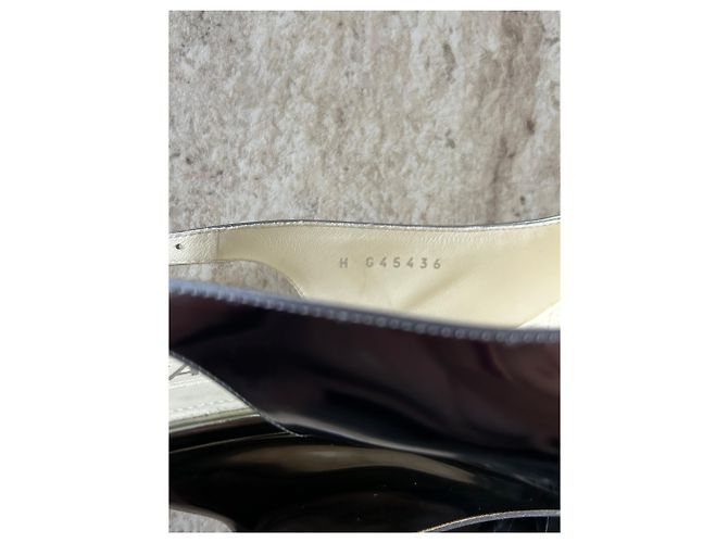 Pumps Slingback Chanel Argento - vista 8