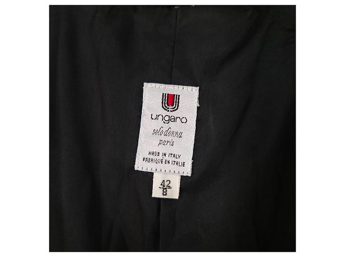 Emanuel Ungaro Elegante Samtjacke von Ungaro mit floralem Muster Schwarz - Ansicht 3