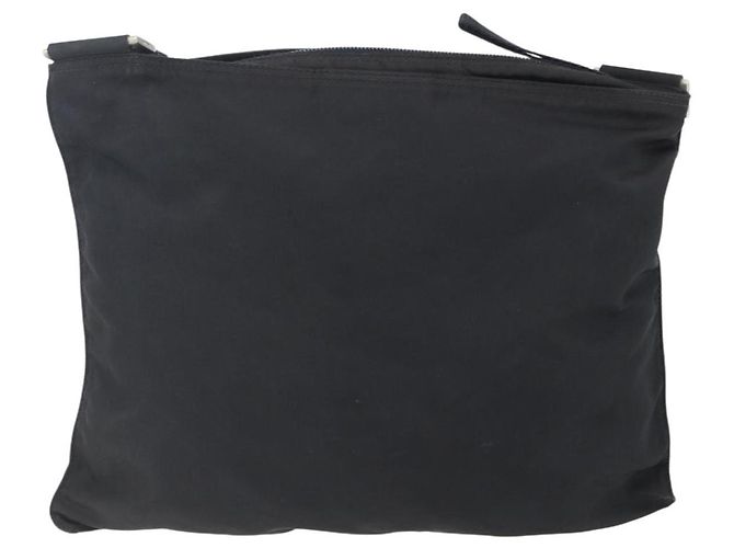 Borsa Messenger Piatta Prada Tessuto Media Nero - vista 2